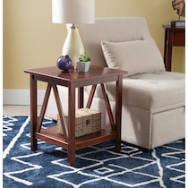 kayden dark brown end table   