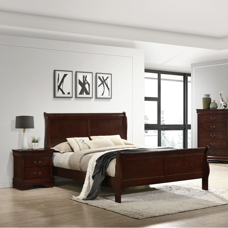 keely dark brown nightstand   