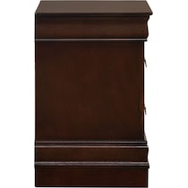 keely dark brown nightstand   