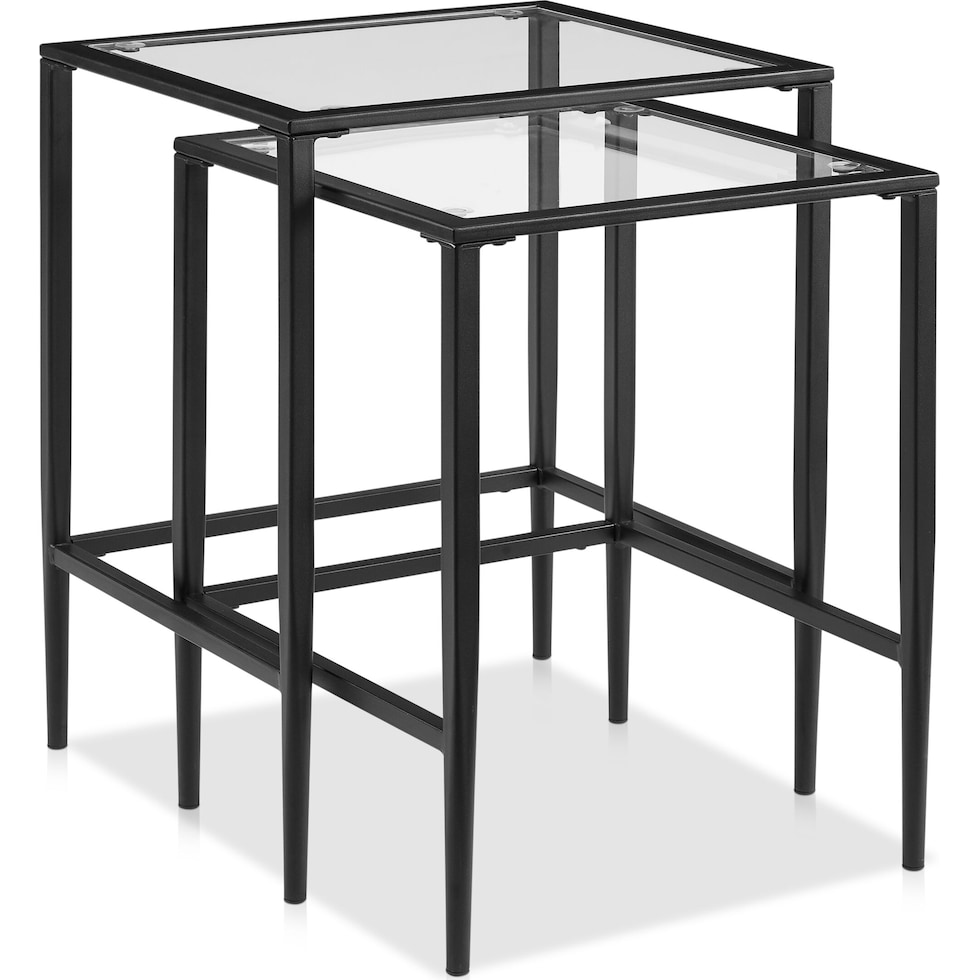 keen black nesting tables   