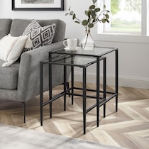 keen black nesting tables   