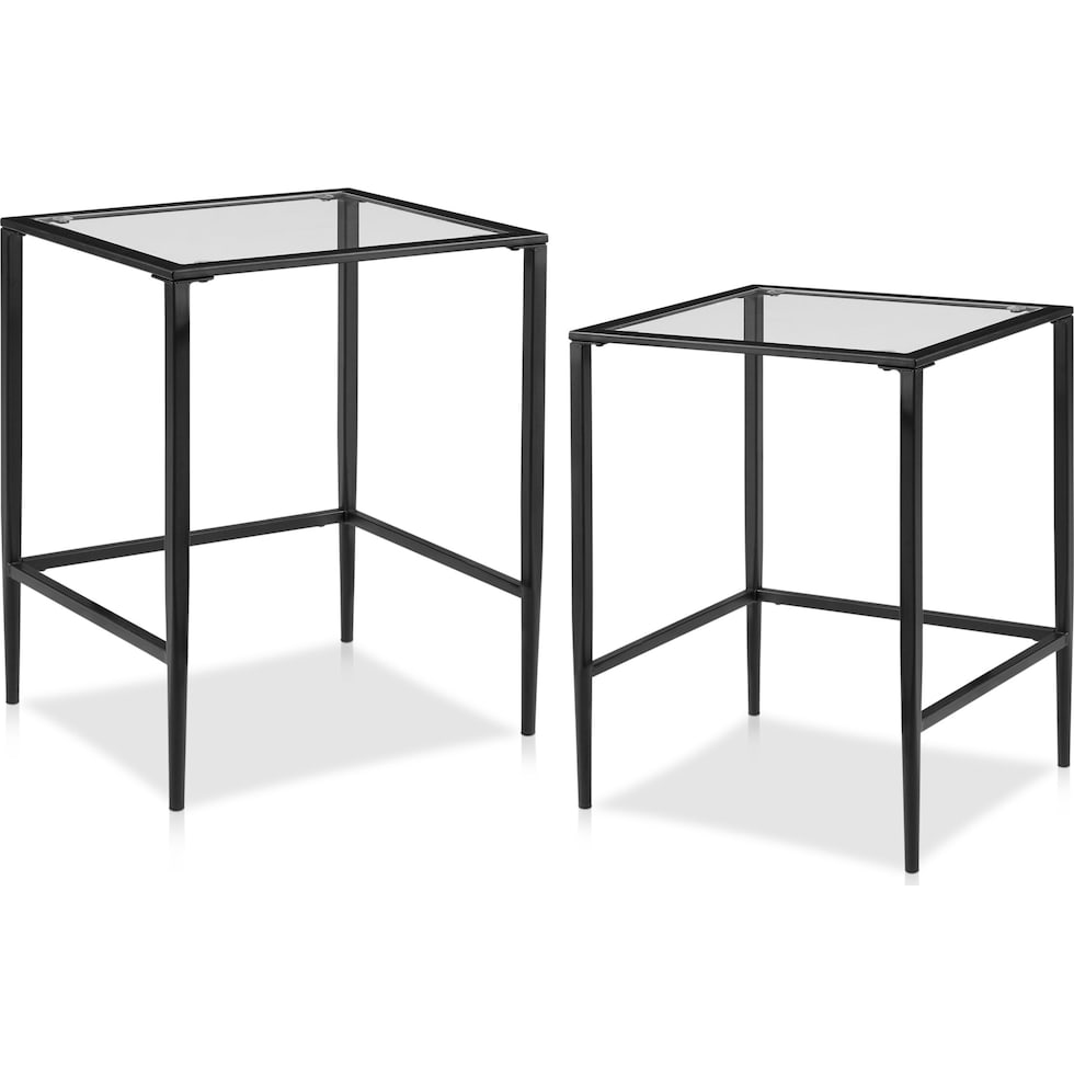 keen black nesting tables   