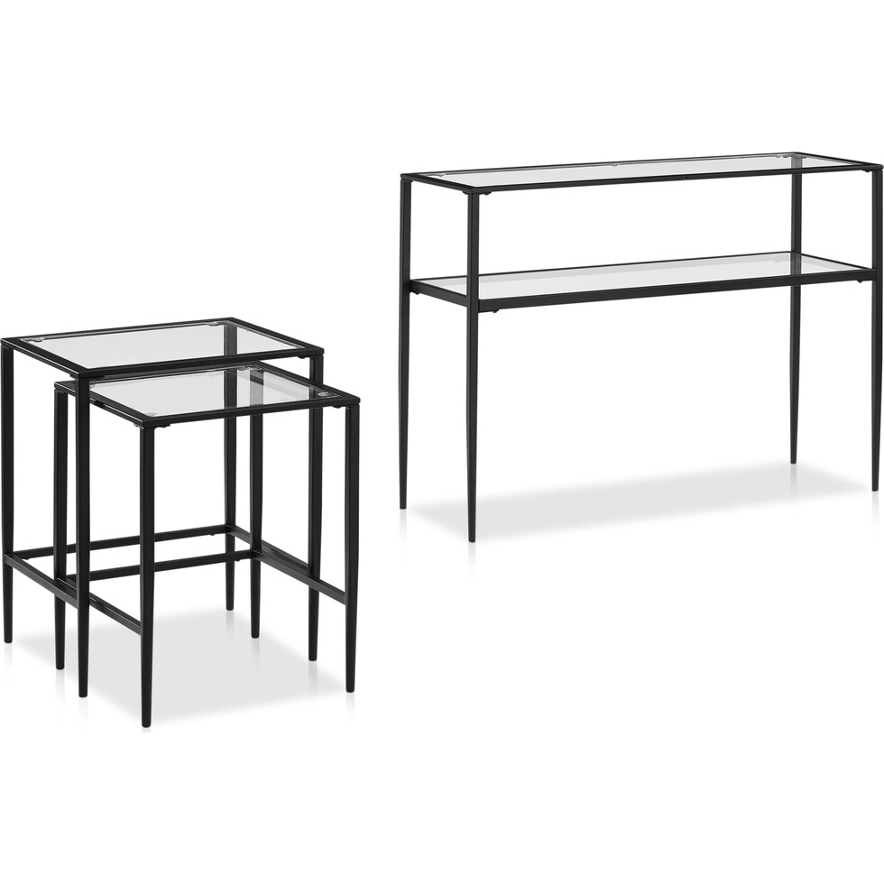 keen black nesting tables   