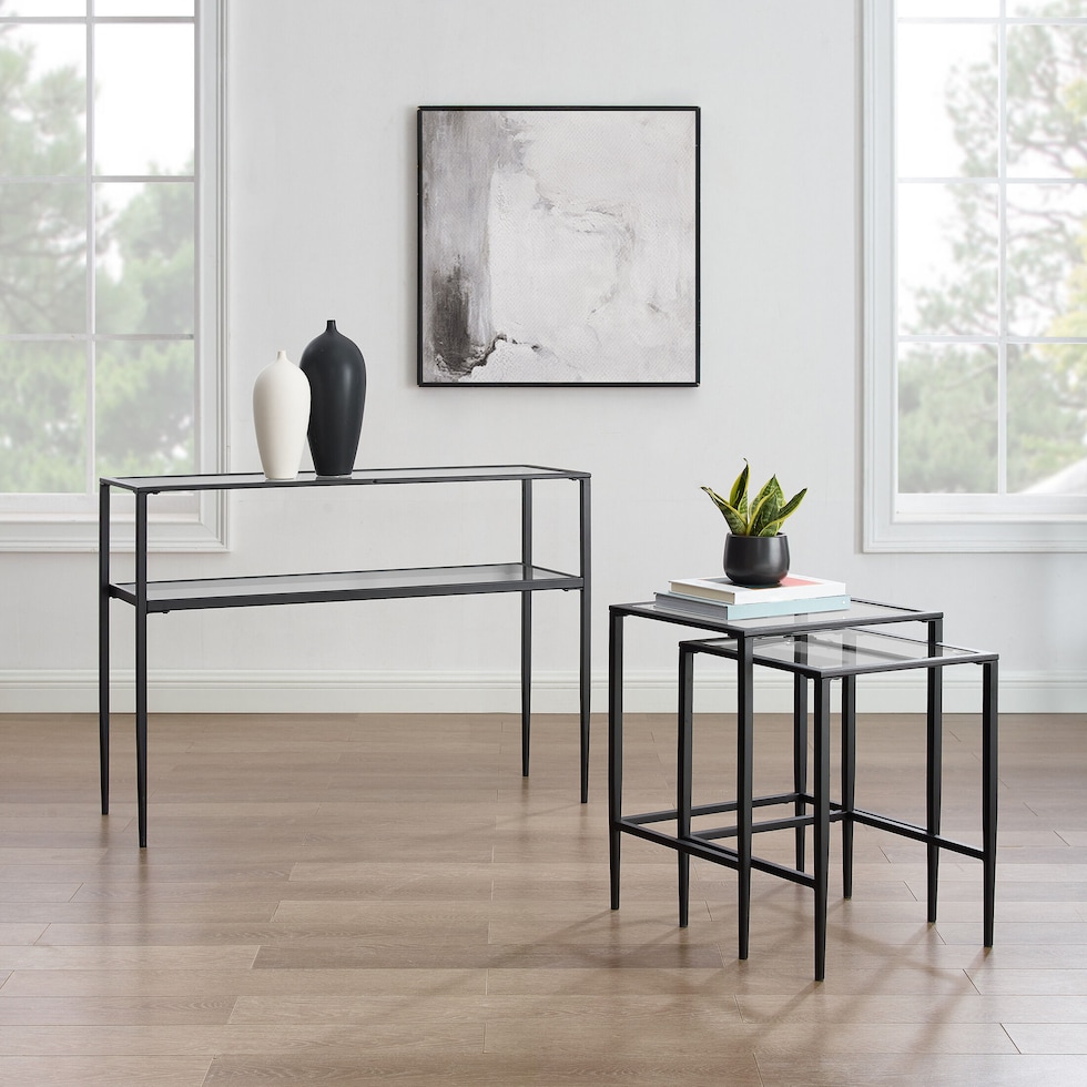 keen black nesting tables   
