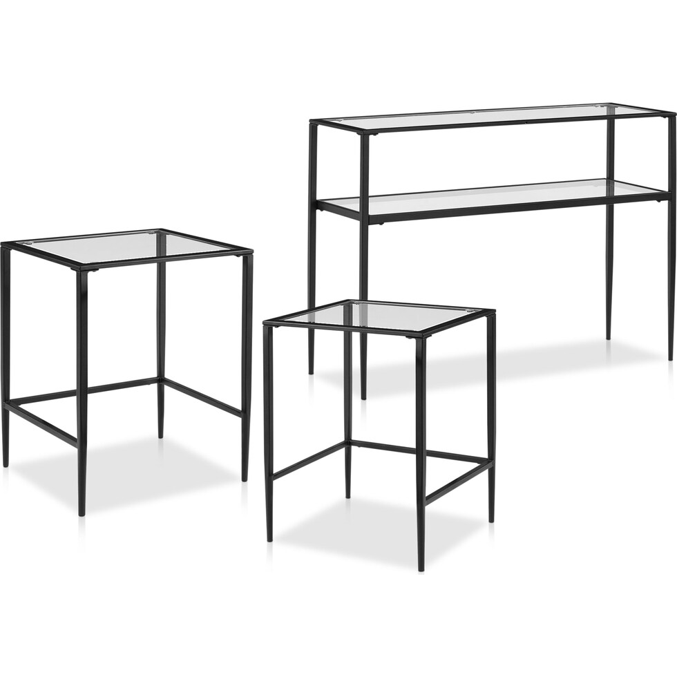 keen black nesting tables   