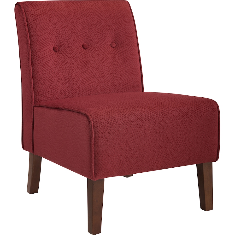 kelvin red accent chair   