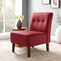 kelvin red accent chair   