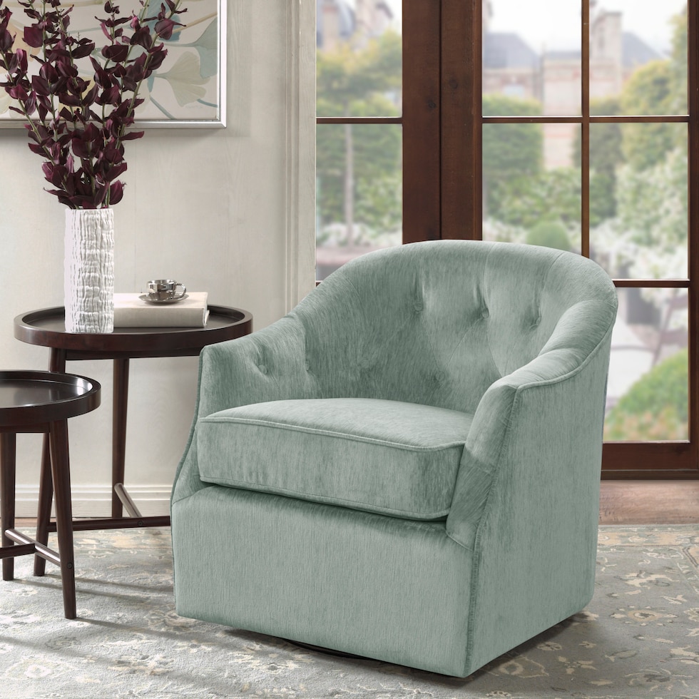 kemper green accent chair   