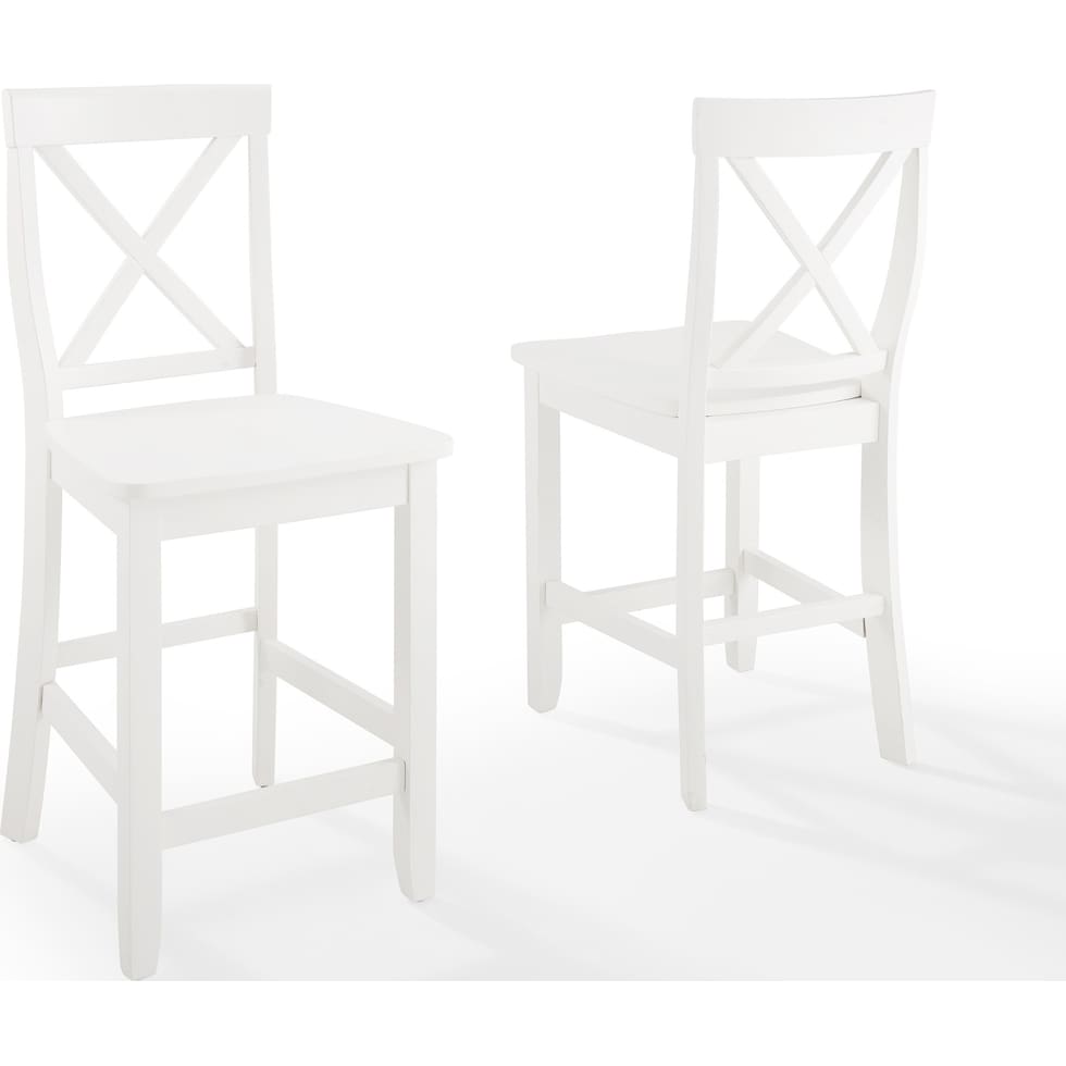 kempton white counter height stool   