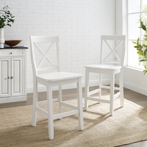 kempton white counter height stool   