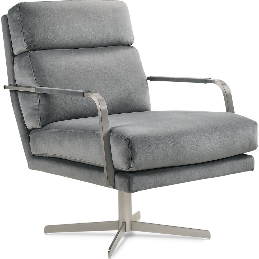 kenai gray accent chair   