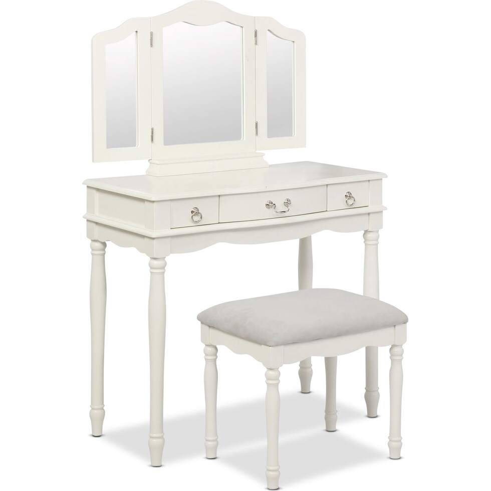 kendall white vanity   