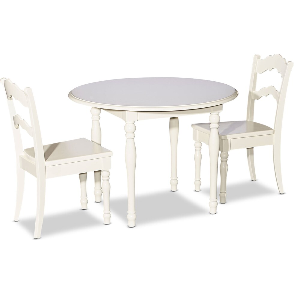 kendall white youth table w  chairs   