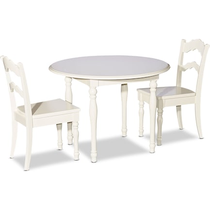 Kendall Youth Table and 2 Chairs - White