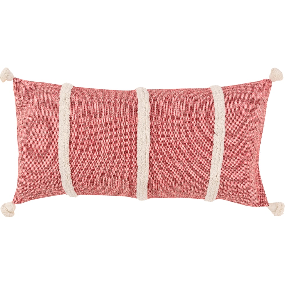 kenia red accent pillow   