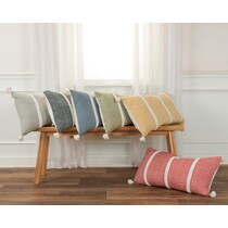 kenia red accent pillow   