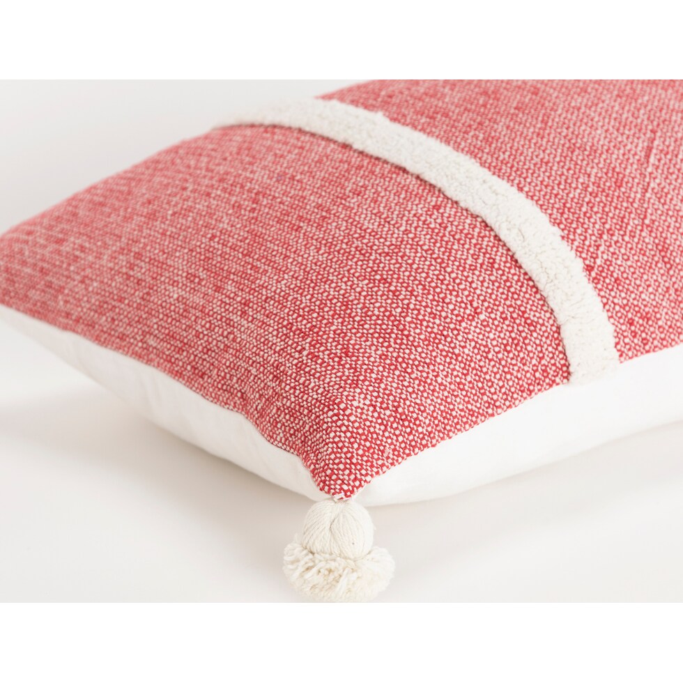 kenia red accent pillow   
