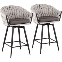 kenna cream gray counter height stool   