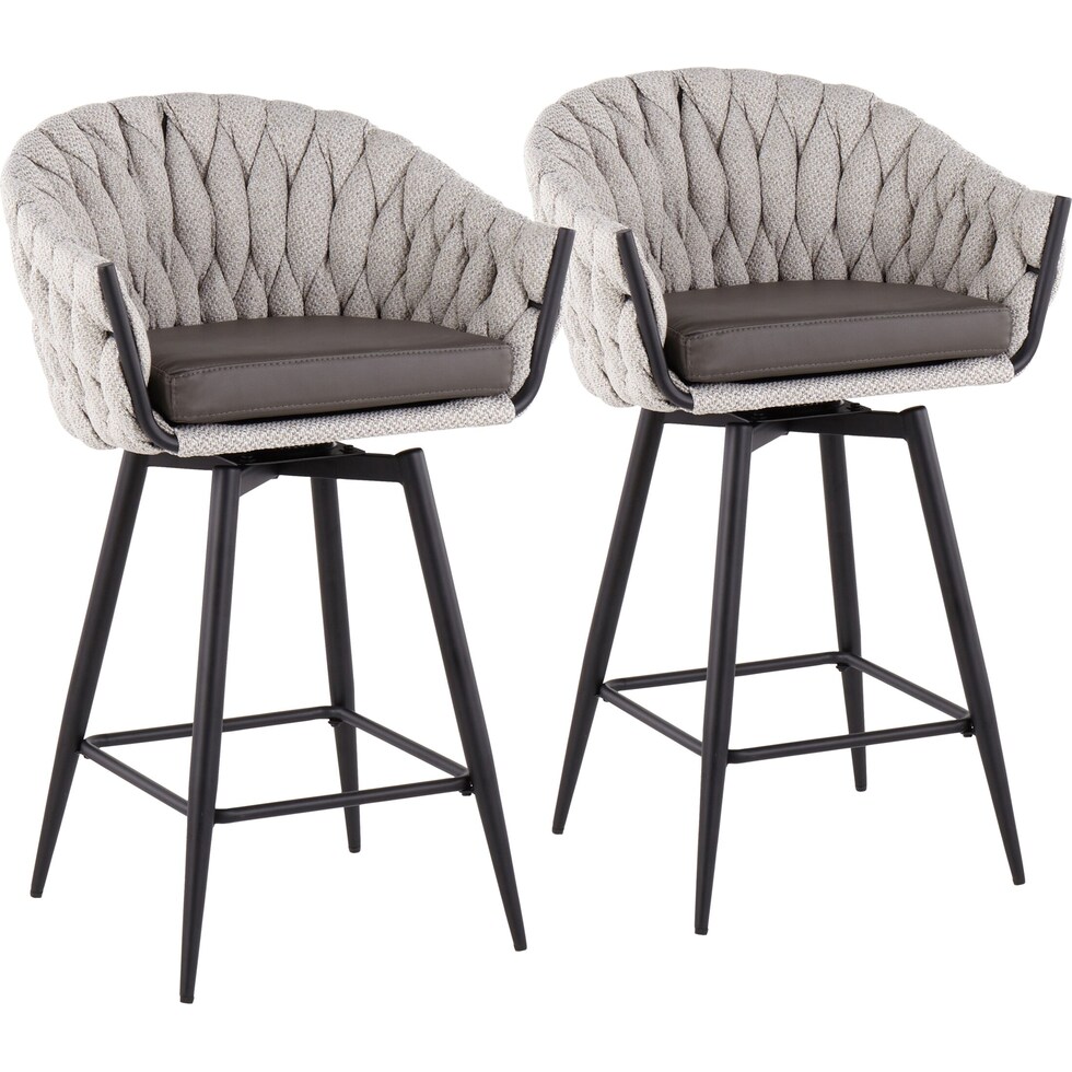 kenna cream gray counter height stool   