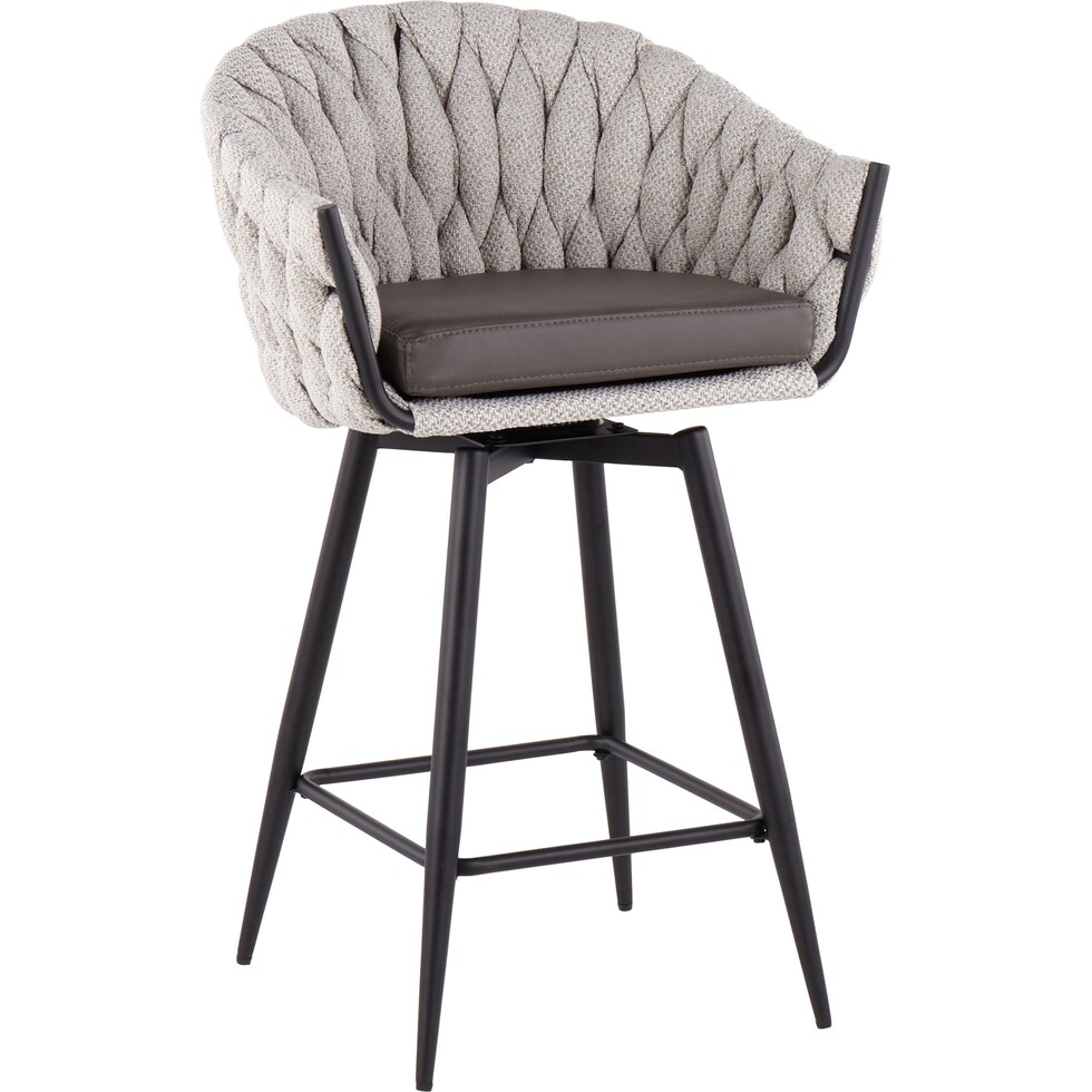 kenna cream gray counter height stool   