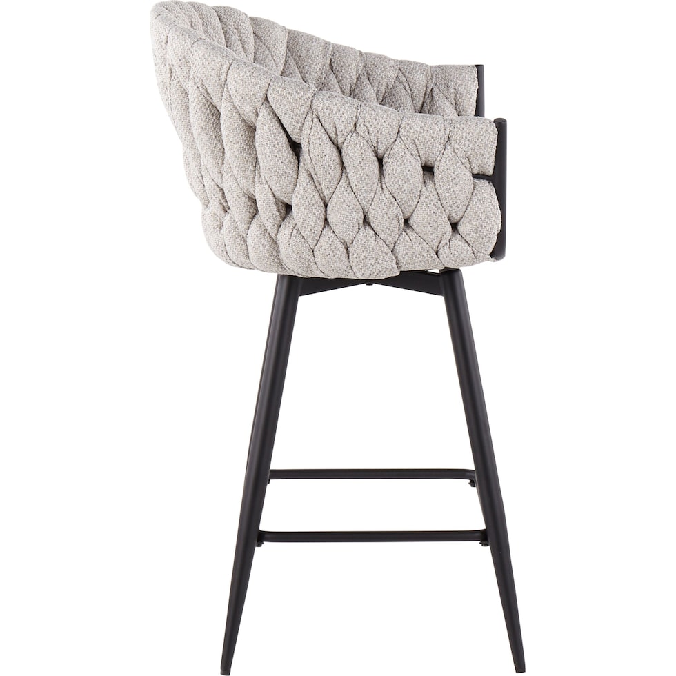 kenna cream gray counter height stool   