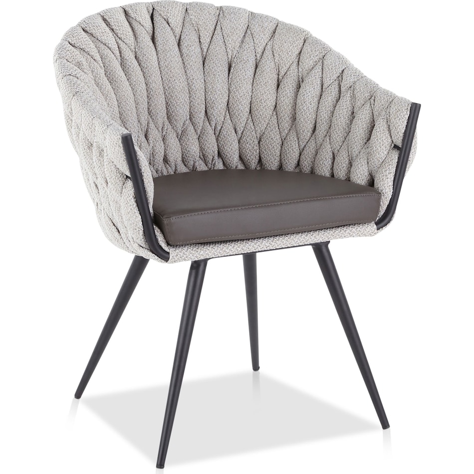kenna gray accent chair   