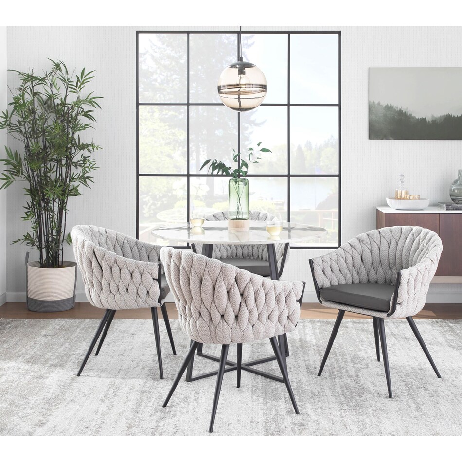 kenna gray accent chair   