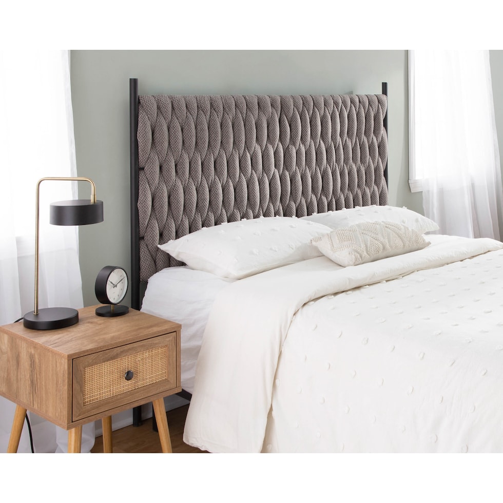 kenna gray queen headboard   
