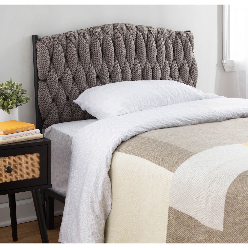 kenna gray twin headboard   