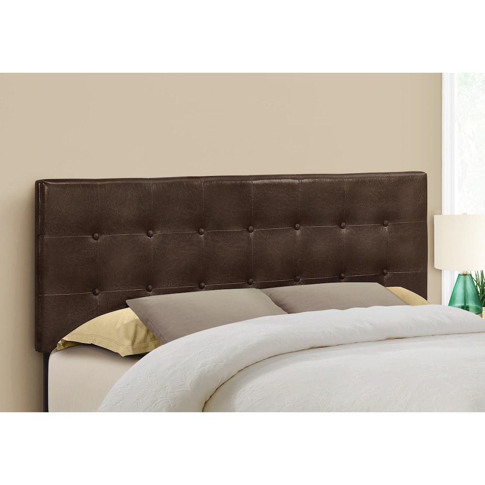 kennedy dark brown queen headboard   