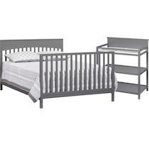 kennedy gray crib set   