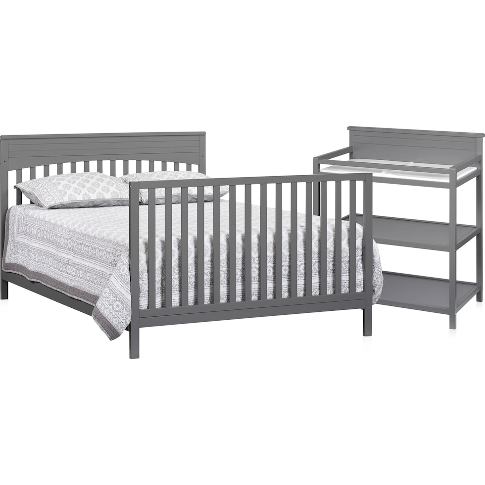 kennedy gray crib set   