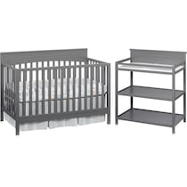 kennedy gray crib set   
