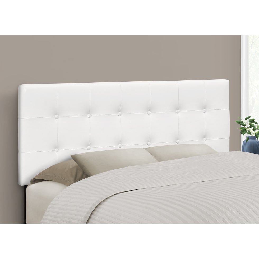 kennedy white full headboard   