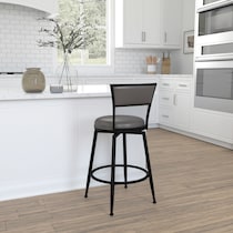 kenneth black counter height stool   