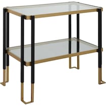 kenney gold black side table   