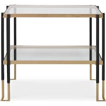kenney gold black side table   