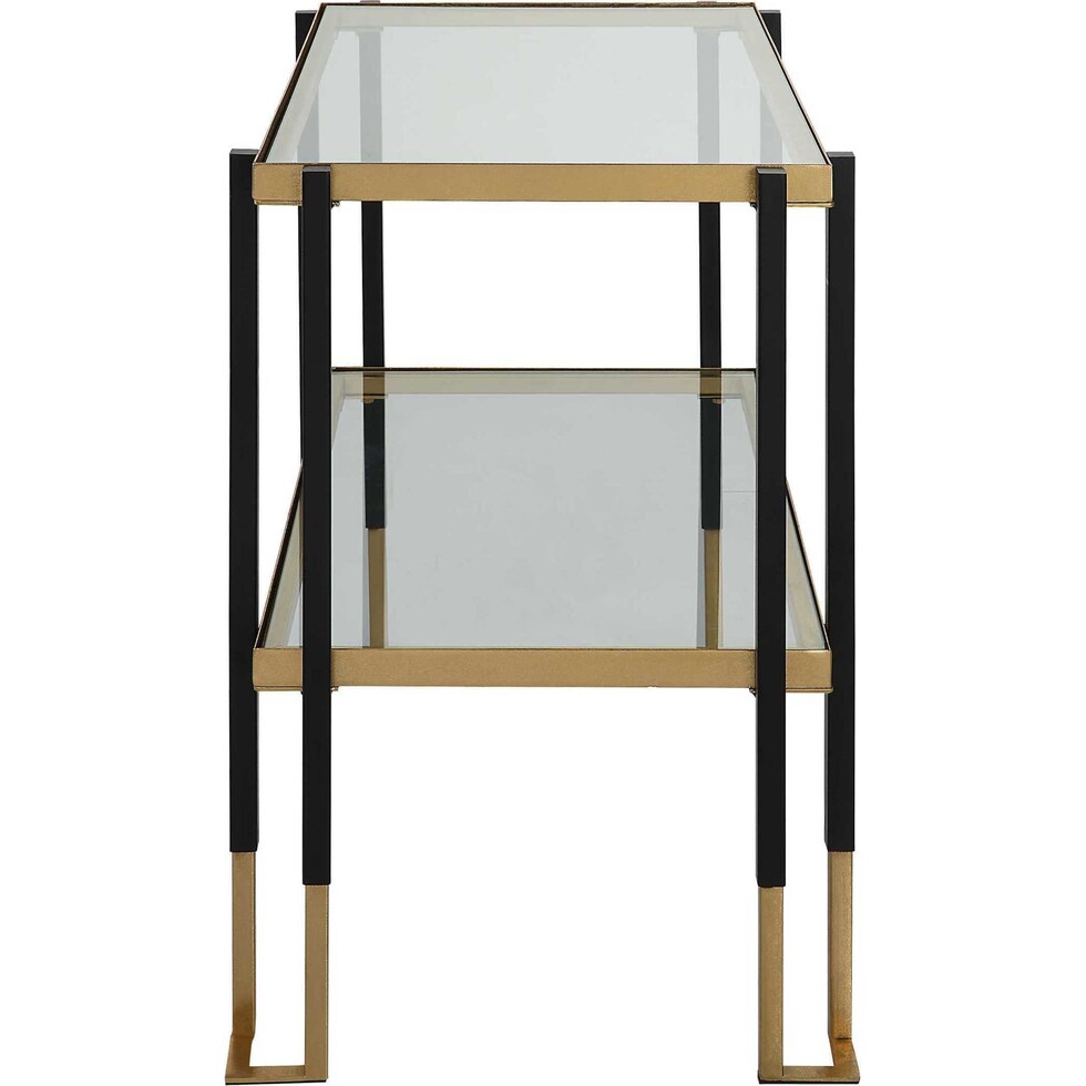kenney gold black side table   