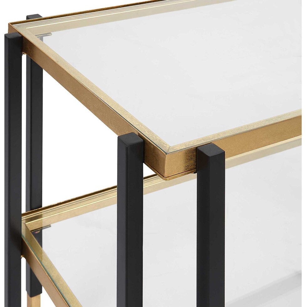 kenney gold black side table   