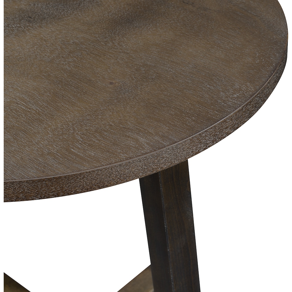 kensie dark brown pc table set   