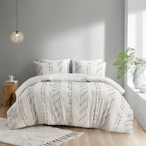 kensley neutral king california king bedding set   