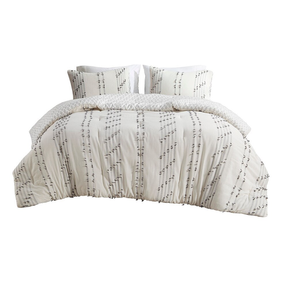 kensley neutral king california king bedding set   