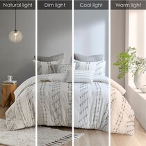kensley neutral king california king bedding set   