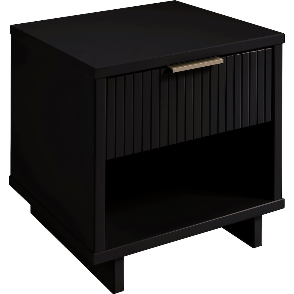 kenya black nightstand   