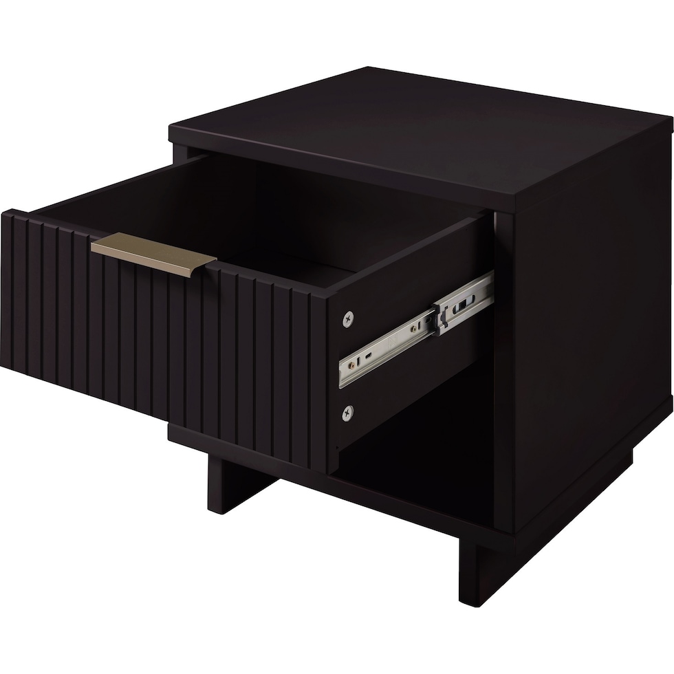 kenya black nightstand   