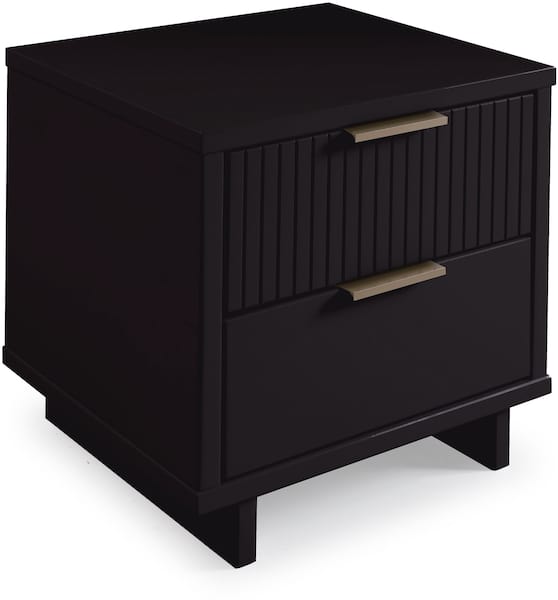 Kenya 2 Drawer Nightstand Black Value City Furniture