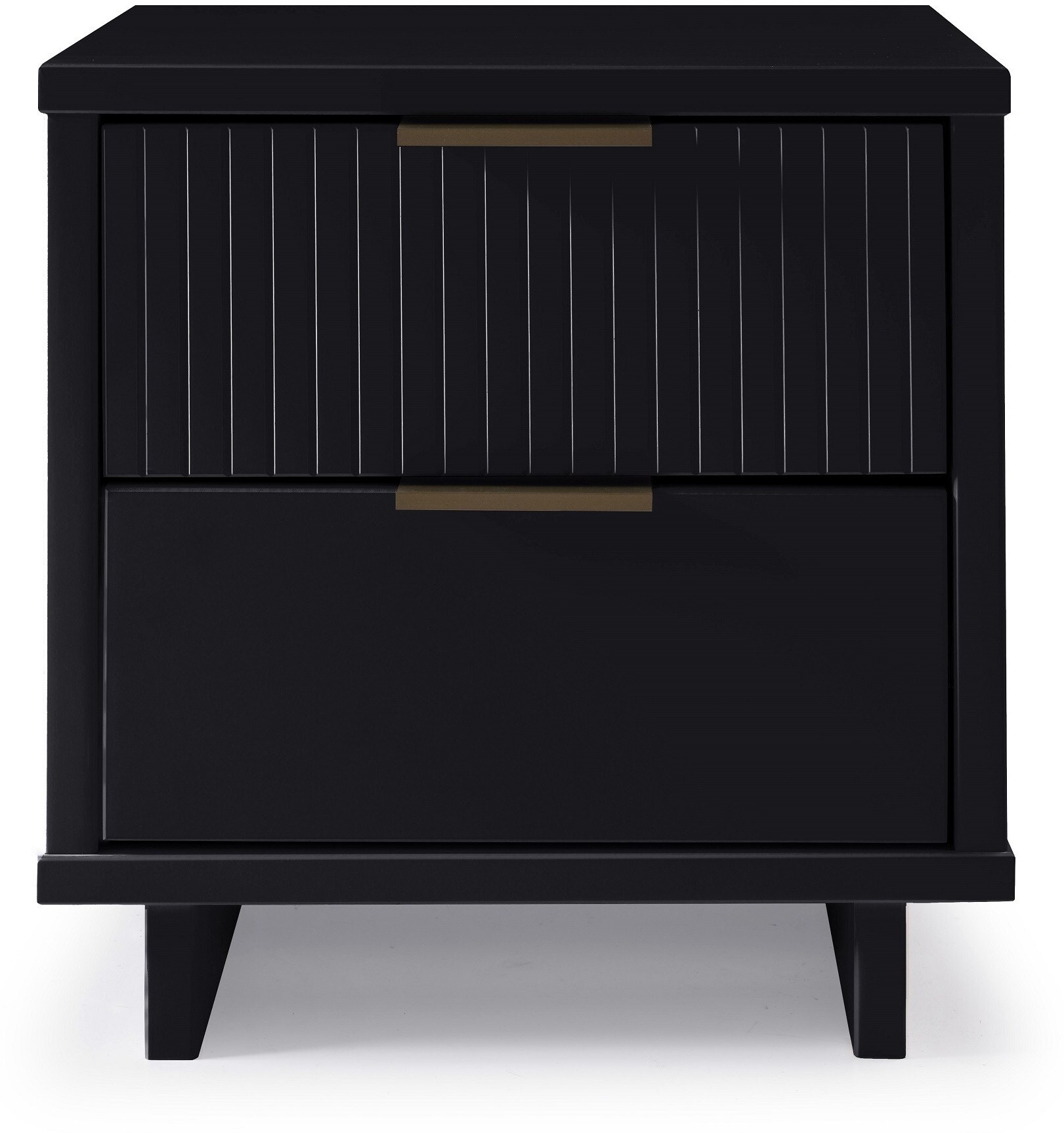 Kenya 2 Drawer Nightstand - Black | Value City Furniture