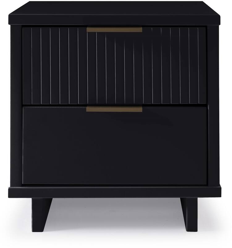 Kenya 2 Drawer Nightstand Black Value City Furniture