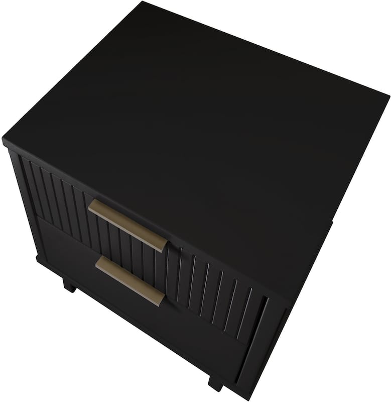 Kenya 2 Drawer Nightstand Black Value City Furniture