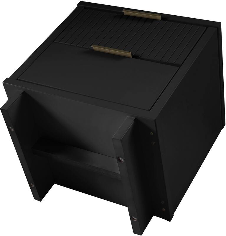 Kenya 2 Drawer Nightstand Black Value City Furniture